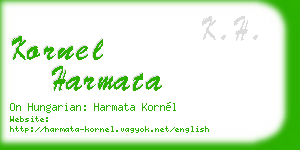 kornel harmata business card